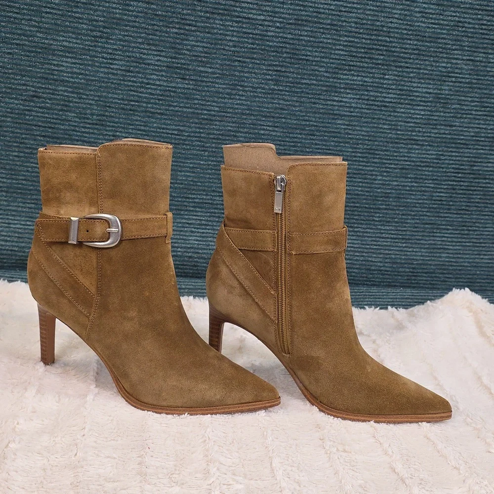 Marc Fisher Rafia Ankle Boot Suede For Kitty Rescue! - Picture 4 of 10